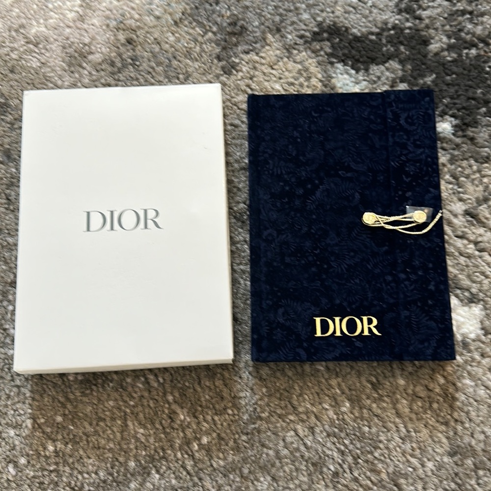 DIOR BLUE VELVET NOTEBOOK